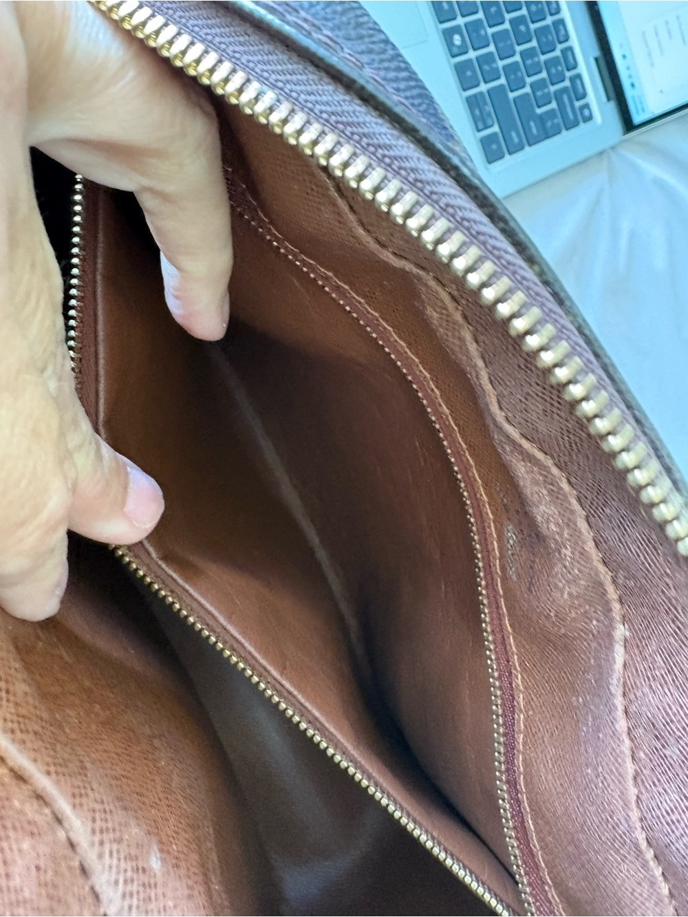 Louis Vuitton Vintage Nile Crossbody Messenger Bag Monogram Canvas Brown *READ* - Picture 14 of 17